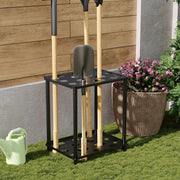GARDEN TOOL STORAGE RACK WITH ORGANISER FOR SHED/GARAGE HOLDER TIDY FREESTANDIN
