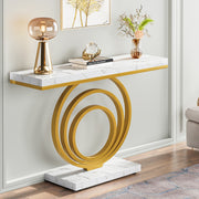 41-Inch Modern Console Table Narrow Gold Entryway Table for Hallway, Entrance