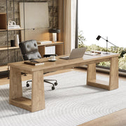 220cm Extra Long 2 Person Desk, Modern Large Office Computer Desk Writing Table