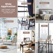 6 Panel Room Divider on Wheels Rolling Privacy Screens Portable Freestanding