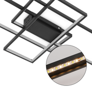 Pendant Lamp Ceiling Lights Room Chandelier Living Light Black Frame with Remote