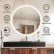 Round LED Bathroom Wall Mirror Demister Illuminated Light Up 500x500 Hcslnypuyzv