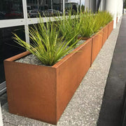 Garden Cube Metal Planter Corten Steel Plant Flowers Pot In & Outdoor Trough Tub