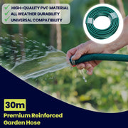 30MM Garden Hose Pipe PVC Reinforced Pipe Reel Watering Outdoor Hosepipe 1/2