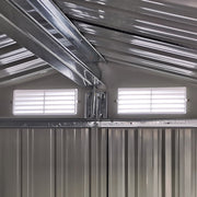Outdoor Storage Shed, Sliding Door, Sloped Roof 152 x 132 x 188 cm, Gre