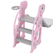 3-in-1 Toddler Slide Kids Play Climber Slide Set with Hoop Indoor Outdoor Toy