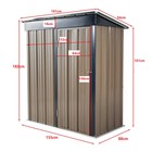 5 X 3FT Metal Garden Shed Outdoor Storage Shed House Box Pent Roof Lockable
