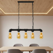 Industrial Pipe Chandelier 5 Way Pendant Ceiling Light Kitchen Dining Island E27