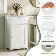 Bathroom Storage Cabinet with Drawer & Door Freestanding Floor Cabinet