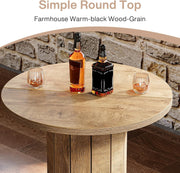 Industrial Round Bar Table, 39.4