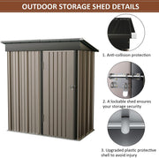 5 x 3ft Garden Lockable Bicycle Storage Bike Tool Box Shed Outdoor Garbage Bin