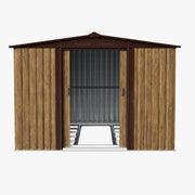 10X8FT Metal Garden Storage Shed Waterproof Shed w/ Sliding Door Free Foundation