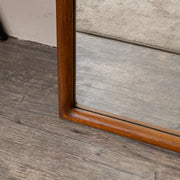 Large Dark Wood Framed Arched Leaner Mirror - 90cm x 158cm
