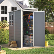 Large Plastic Shed 8x8 6x8 5x4FT Outdoor Garden Tools Storage House with 2 Doors