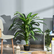 110cm/3.6FT Artificial Dracaena Plant Realistic Fake Tree Potted Indoor