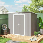 7x4ft Garden Bike Shed Outdoor Patio Tools Storage Lockable Double Doors Vents