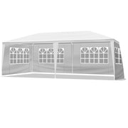 10x20ft Outdoor Tent Waterproof Gazebo Marquee Canopy - 4 Removeable Sidewalls