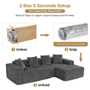 JUMBO CORD MODULAR L SHAPE CORNER SOFA 4 SEATER FURNITURE SETTEE SUITE POUFFE UK