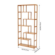 Tall Bookcase Free Standing Storage Shelving Open Wooden Bookshelf Room Divider