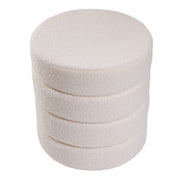 Round Footstool Teddy Dressing Table Stool Vanity Chair for Bedroom Living Room
