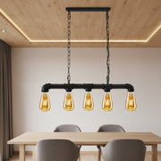 Industrial Pipe Chandelier 5 Way Pendant Ceiling Light Kitchen Dining Island E27