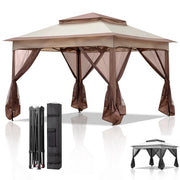 3.3x3.3m Pop Up Gazebo Garden Party Canopy Tent with Removable Mesh Sidewall UK