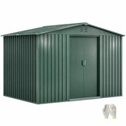 8 x 6ft Garden Storage Shed Outdoor Metal Garden Sheds with Sliding Door & Vents