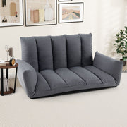 Foldable Floor Sofa Upholstered Recliner Chair W/Adjustable Backrest