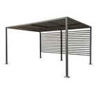RETRACTABLE PERGOLA GAZEBO CANOPY METAL ROWLINSON FLORENCE GARDEN SHELTER 4x3
