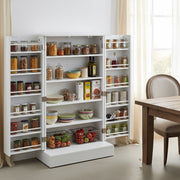 Freestanding Kitchen Cupboard Pantry Cabinet with Adjustable Shelves White