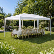 NEW! 3m x 6m White Waterproof Garden Gazebo Marquee Awning Party Tent