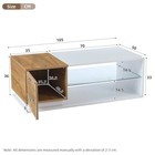 Led Coffee Table With 2 Drawer Storage, High Gloss Coffee Table For Living Room