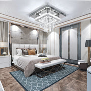 30CM Modern LED Crystal Ceiling Light Square Minimalist Lamp Living Room Bedroom