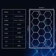 14 Hexagon LED Lighting Detailing Garage Workshop Retail Car Showroom UK