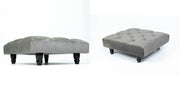 Large Square Footstool Coffee Table Upholstery Fabric Footstools Matching Button
