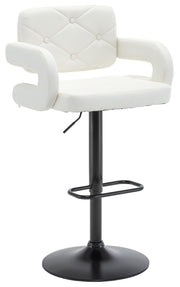 2 LARGE BAR STOOLS PLUSH SEAT GAS LIFT SWIVEL BREAKFAST KITCHEN BAR LARGE SEAT