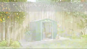7 x 4ft Garden Shed Storage with Foundation Kit and Vents, Green