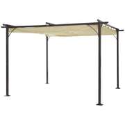 3.5x3.5M Pergola Gazebo Backyard Porch Awning Retractable Canopy Refurbished