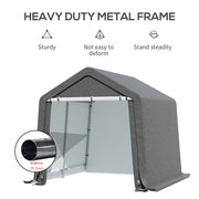 8x8FT Portable Bike Shelter Waterproof Steel Frame Outdoor Garden Storage Shed