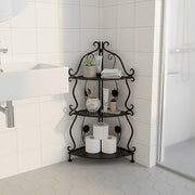 3-Tier Corner Metal Plant Stand Flower Pot Rack Outdoor Indoor Display Shelf