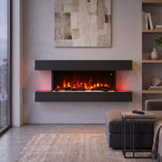 2kw Wall Mounted Electric Fireplace Fire Suite with 12 Colours LED Flame Effect