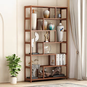 Large Wooden Bookcase Room Divider Tall Bookshelf Storage Display Shelving Unit