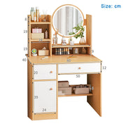 Dressing Table With LED Lights Vanity Makeup Desk Wooden Bedroom Furniture Desk
