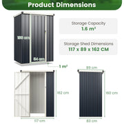 Outdoor Lockable Bicycle Shed Equipment Storage Tool Box Garden Log Garbage Bin