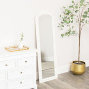 Full Length Distressed White Leaner & Wall Mirror - 47cm x 142cm