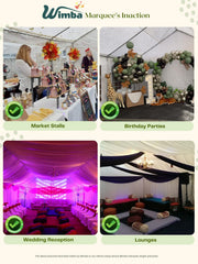 Marquee Gazebo HEAVY DUTY COMMERICAL 220gsm PE Ground Bar 4x6 4x8 5x10 6x12 7x14