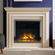 Realistic LED Electric Fireplace, Adjustable Heater Flame CHARLTON AND JENRICK
