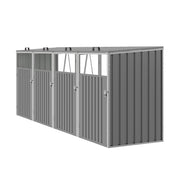 XXL Large 4 Wheelie Bin Storage Metal Store Cover Garden Rubbish Dustbin Shed UK