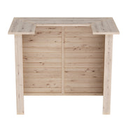 Garden Cocktail Bar Rustic Pine Wooden Home Bar Table Pub Counter Reception Desk