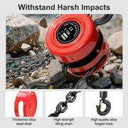 2 Ton 2000Kg Chain Block & Tackle Engine Lifting Hoist Pulley 3M Cable